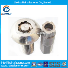 China Supplier In Stock YJT T 14581-201 Carbon Steel/Stainless steel Pan Head Anti-theft bolt with docroment/zinc plated surface